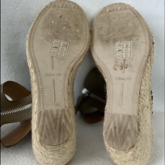 Dolce Vita Size 8 Beige Heeled Espadrille Sandals - Picture 8 of 16
